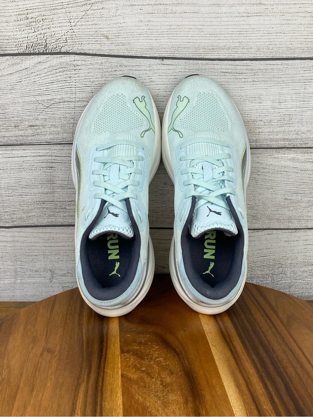 Puma Magnify Nitro 2 Light Blue Fizzy Apple Running Shoe 377540-15 Women Size 9